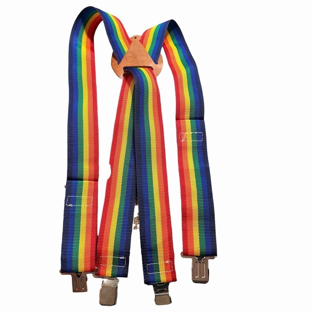 Klein Tools Rainbow Stripe X-Back Suspenders Multicolor One‎ Size